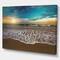 Designart - Ocean Waves at Sunrise - Sea &#x26; Shore Photography on wrapped Canvas